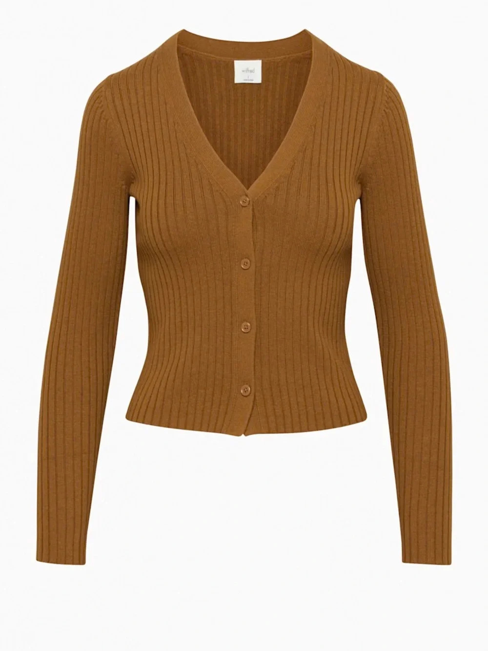 Wilfred x Aritzia Manila Fine Merino Wool Cotton Blend Cardigan in Steel Blue